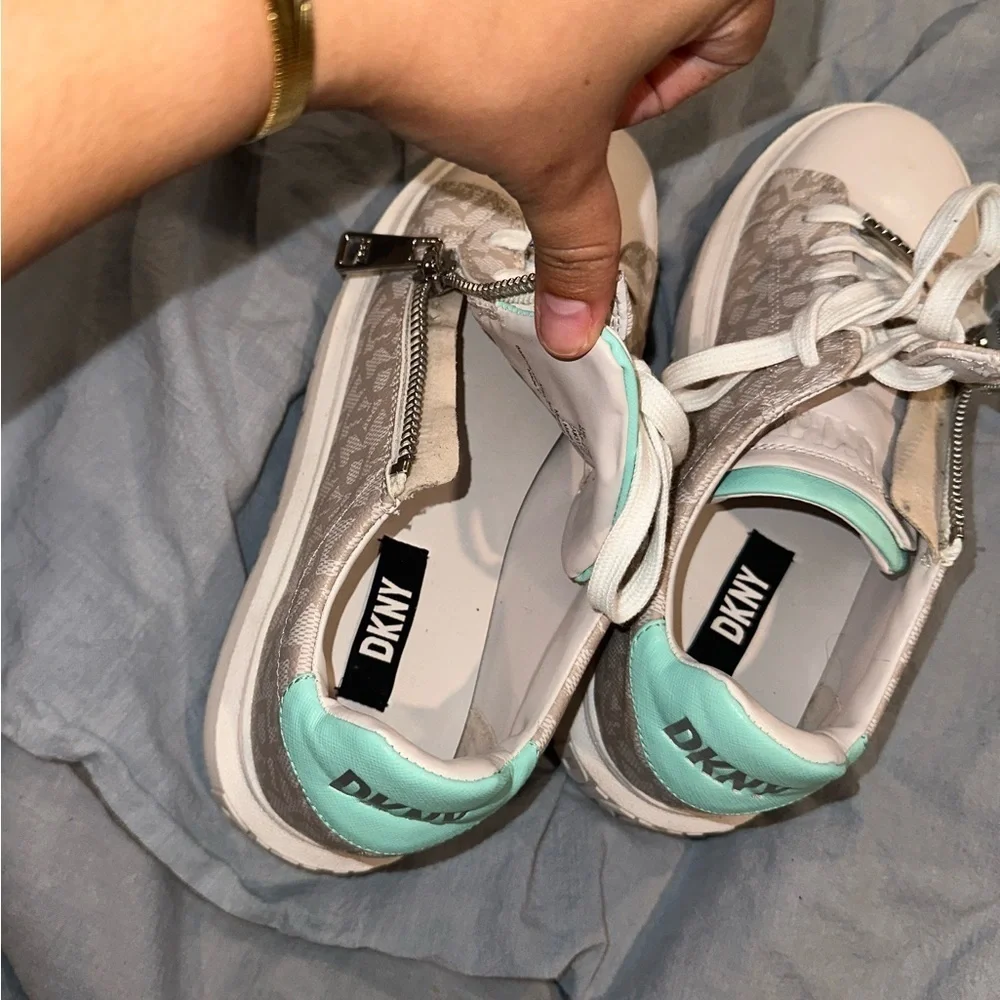 🩵y2k✨Chunky sneakers Tiffany blue teal sneakers monogram y2k logo platforms